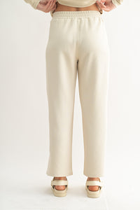 say it ain't so luxe ribbed wide-leg pants