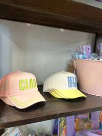 ciao pink canvas trucker hat