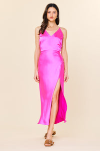 peer pressure satin cami dress