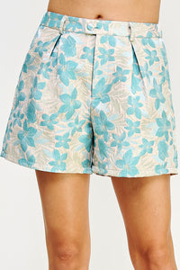 willow floral jacquard shorts
