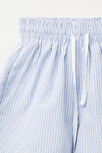 callie striped elastic-waist shorts
