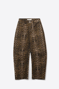 on the prowl leopard barrel denim