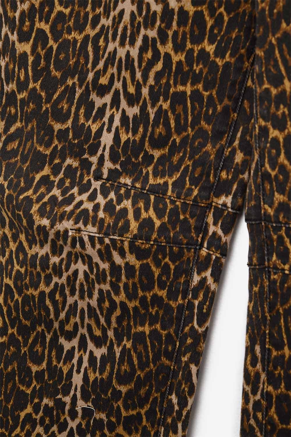 on the prowl leopard barrel denim