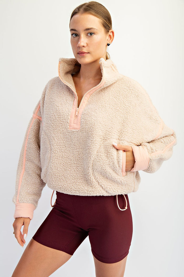 more than enough sherpa pullover