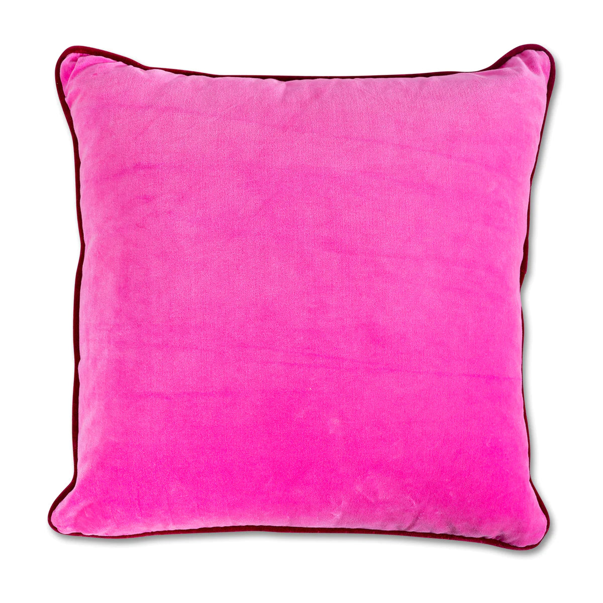 charliss velvet pillow | NEON PINK + WINE- with insert