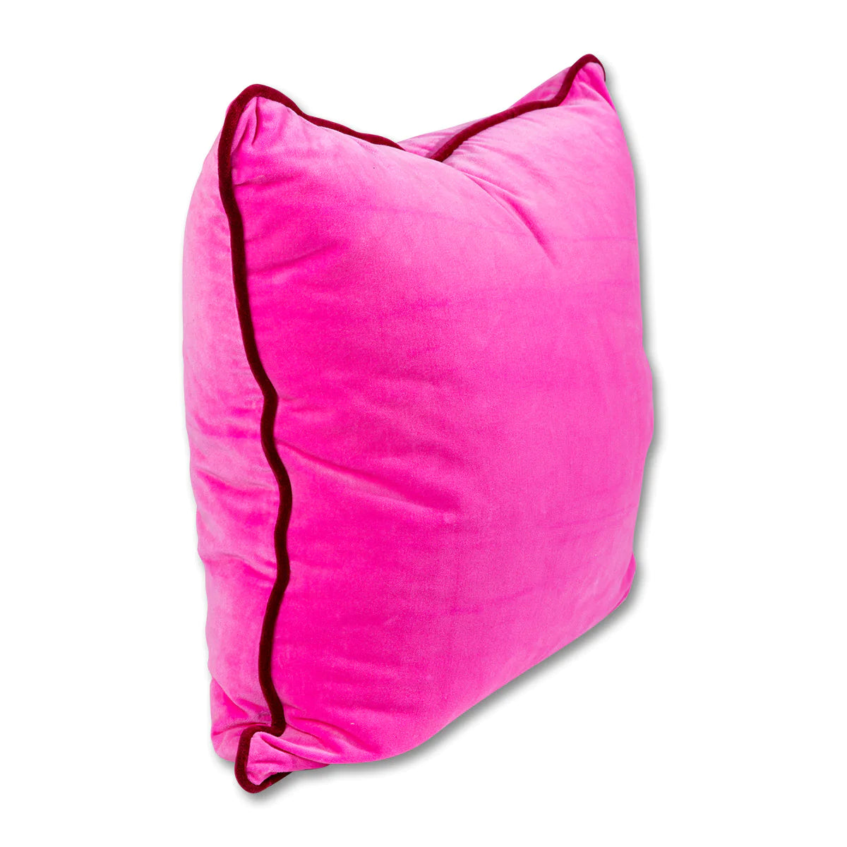 charliss velvet pillow | NEON PINK + WINE- with insert
