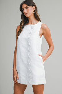 stella scallop detail mini dress