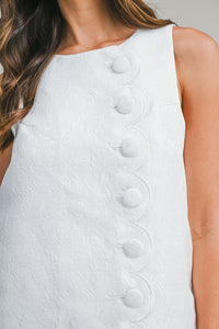 stella scallop detail mini dress