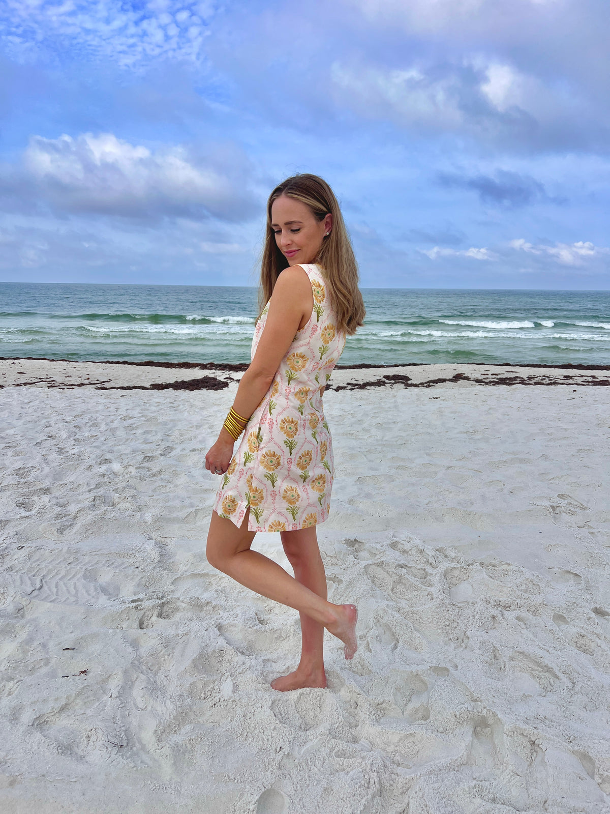 lillian floral mini dress