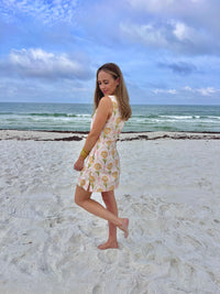 lillian floral mini dress