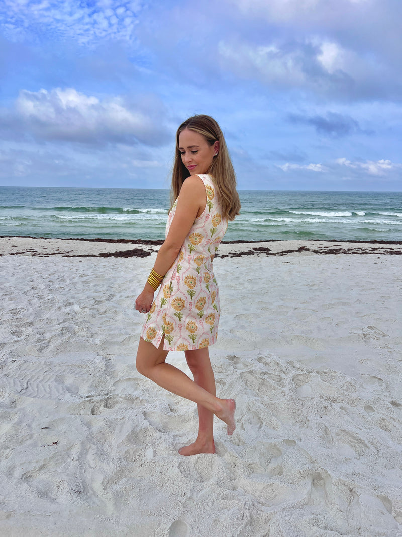 lillian floral mini dress