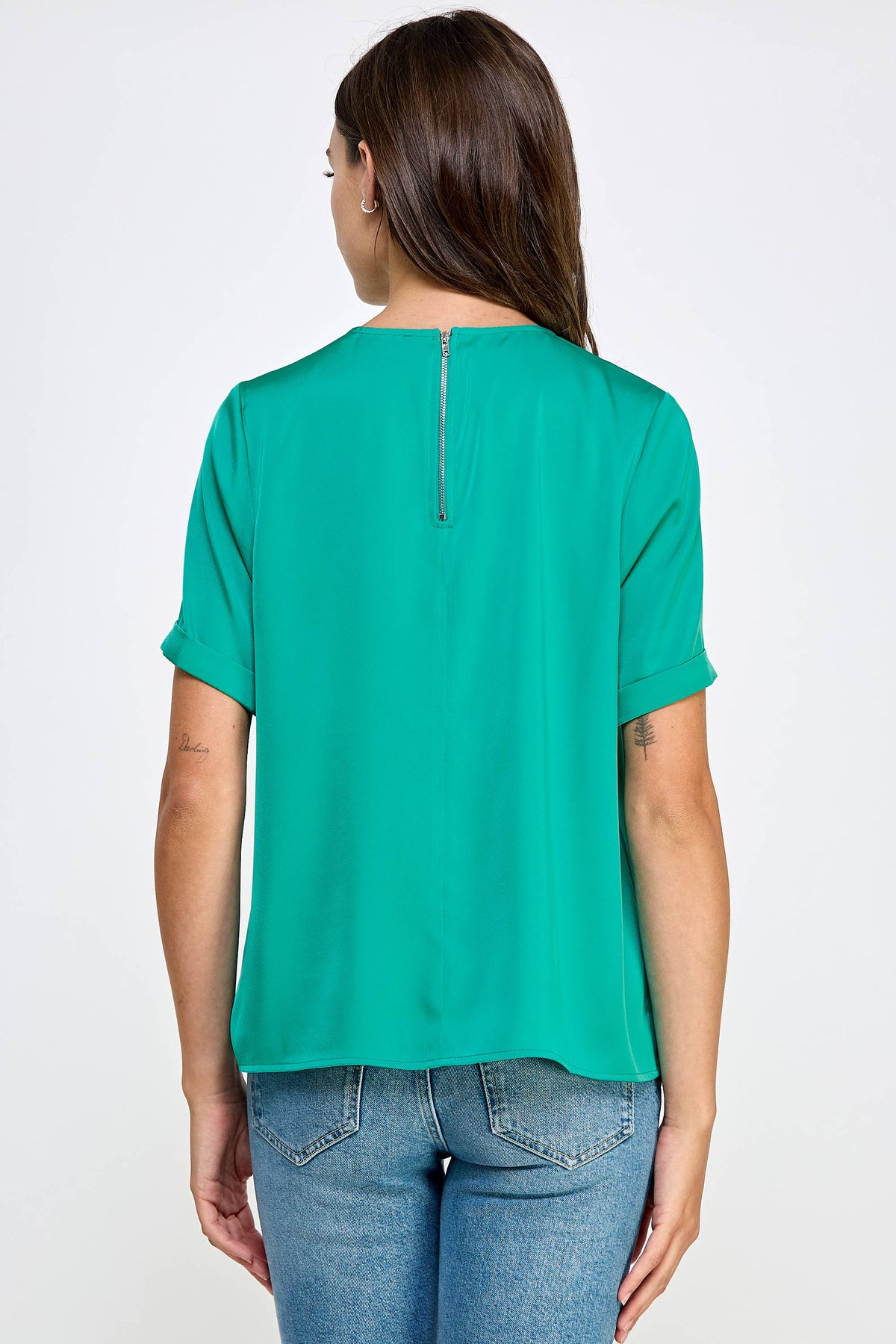 easy does it satin pocket tee