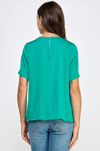 easy does it satin pocket tee