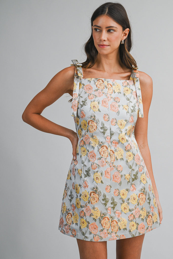 charlotte floral jacquard dress