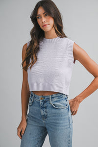 little lady knitted backless tank