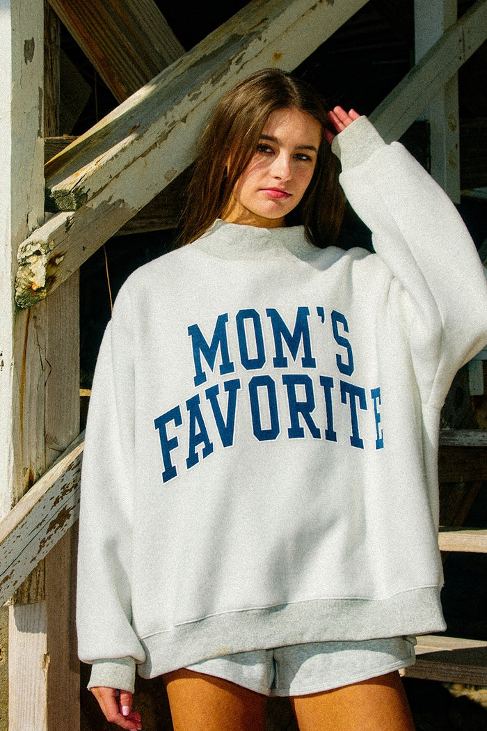 favorite child reversible mockneck sweatshirt