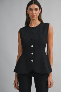 you just know tailored vest top