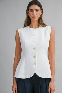 you just know tailored vest top