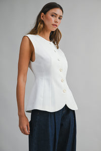 you just know tailored vest top