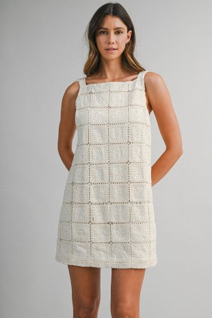 island time crochet mini dress