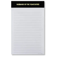 lined memo notepad
