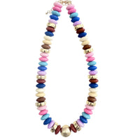tobie beaded disc necklace