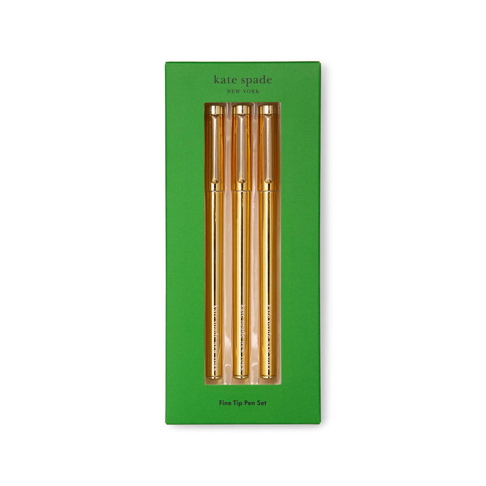 gold fine tip pen set | Kate Spade