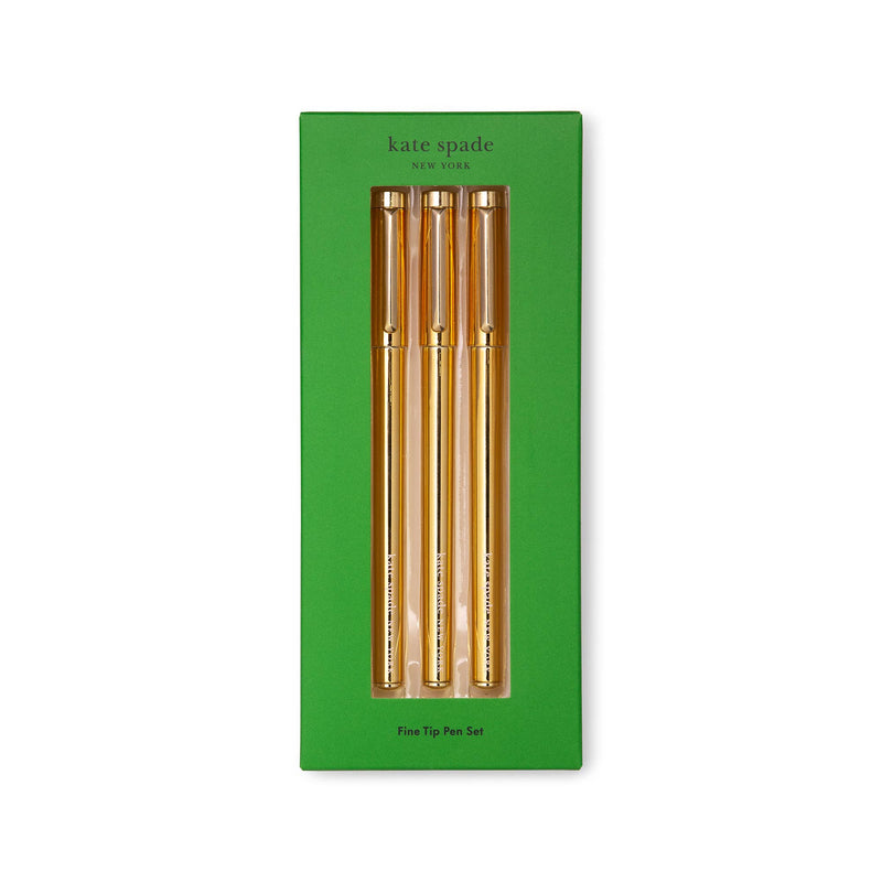 gold fine tip pen set | Kate Spade