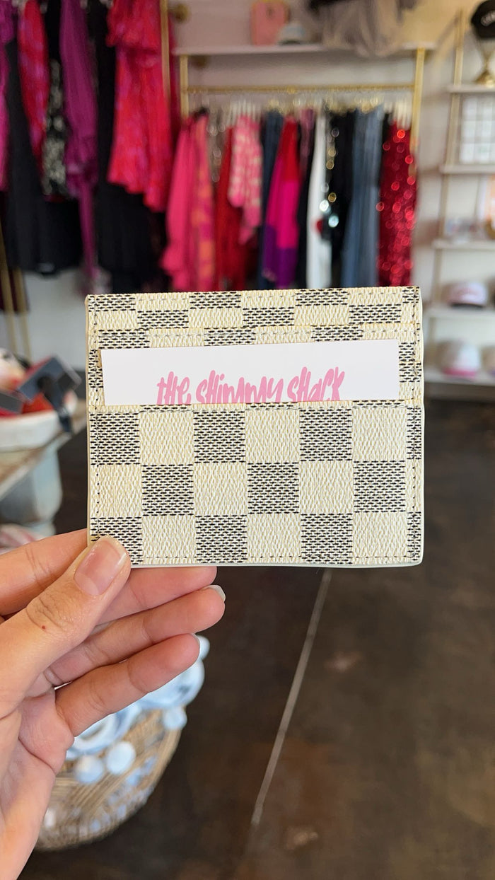 card holder | white check