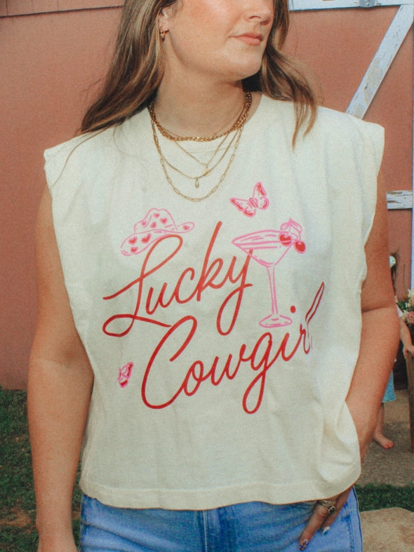 lucky cowgirl muscle tank
