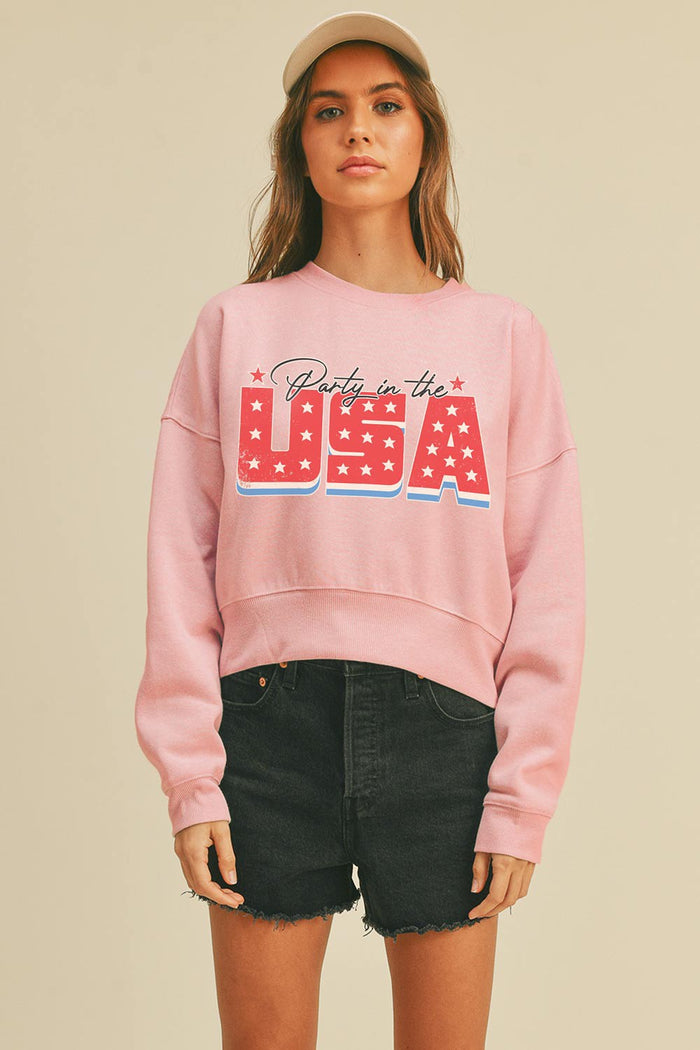 pink party sweatshirt
