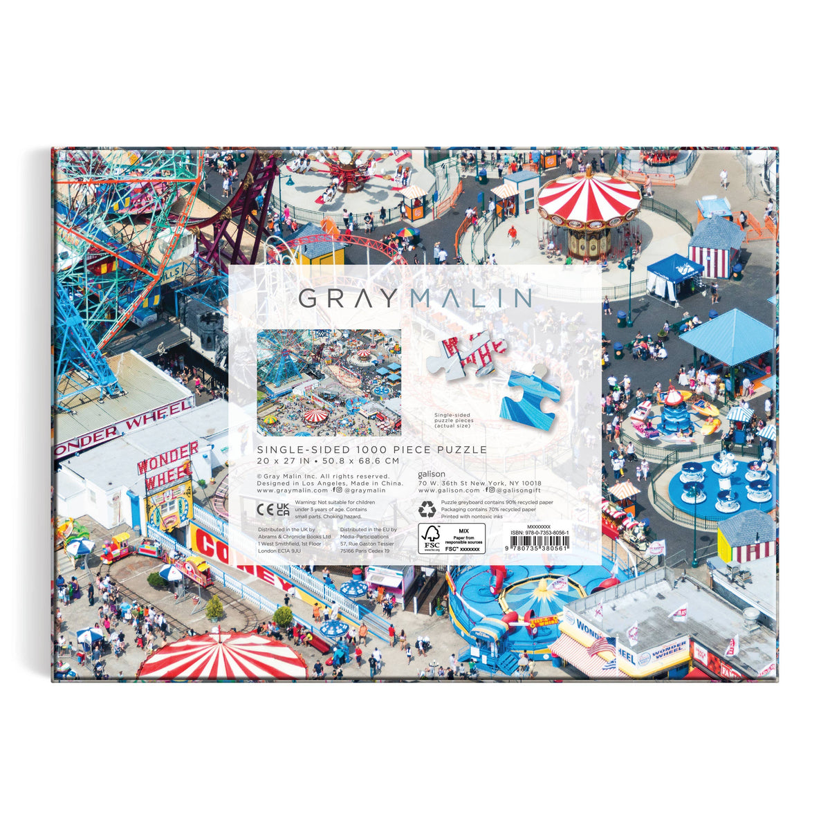 coney island 1000pc puzzle | gray malin