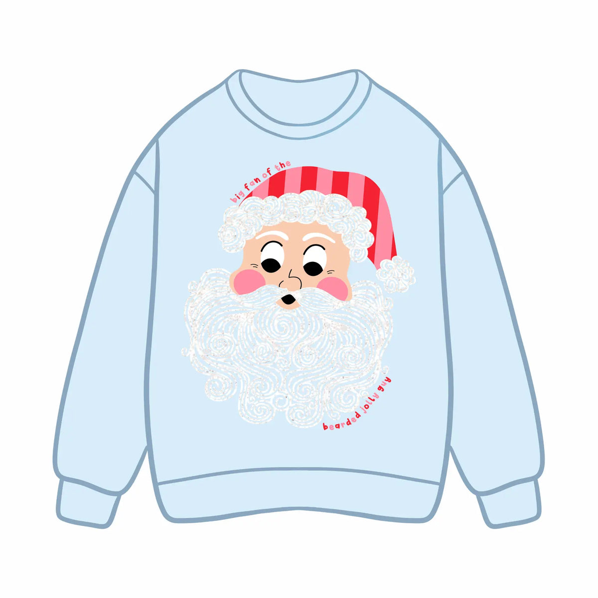 bearded jolly guy crewneck sweatshirt
