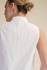 meredith high-collar top