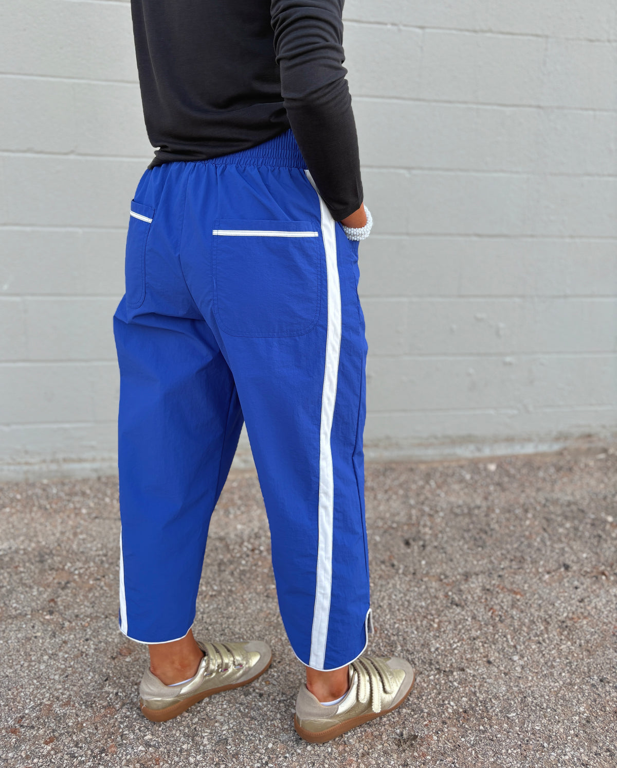 more to it drawstring windbreaker pants