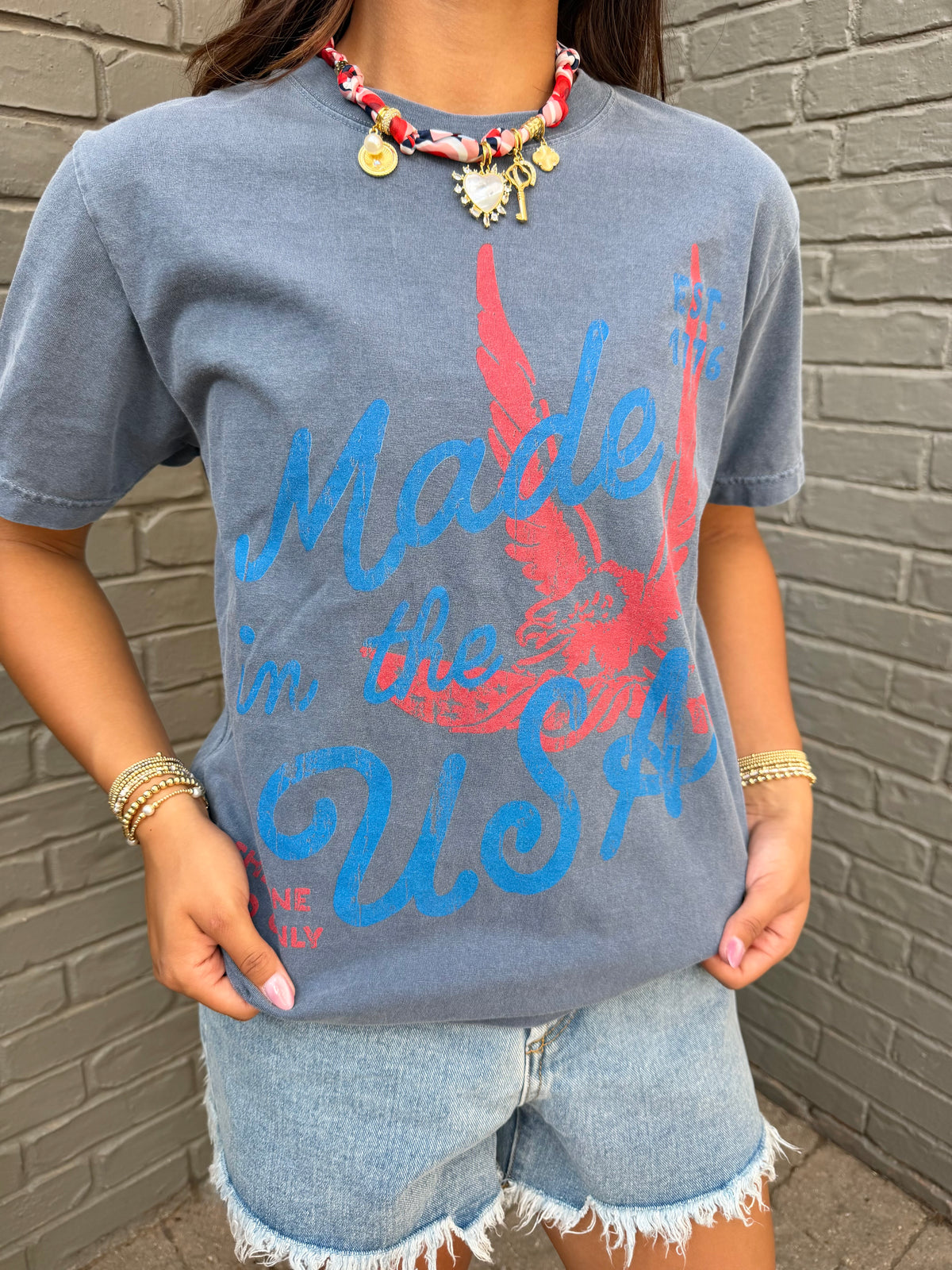 made in the USA oversized tee