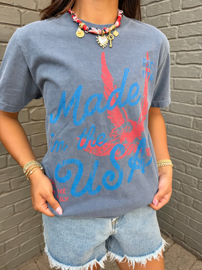 made in the USA oversized tee