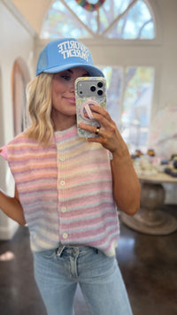 elly pastel striped sweater tank