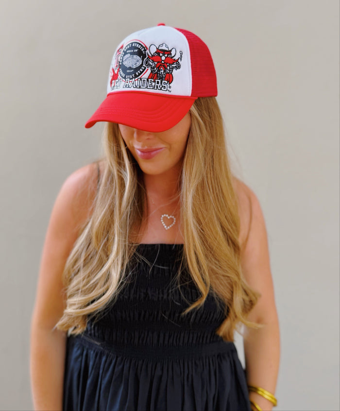 texas tech layer patch foam trucker