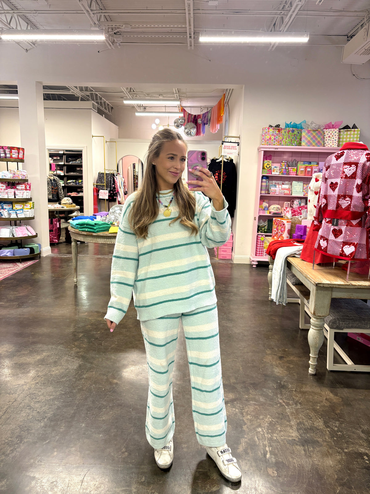 lala striped sweater set