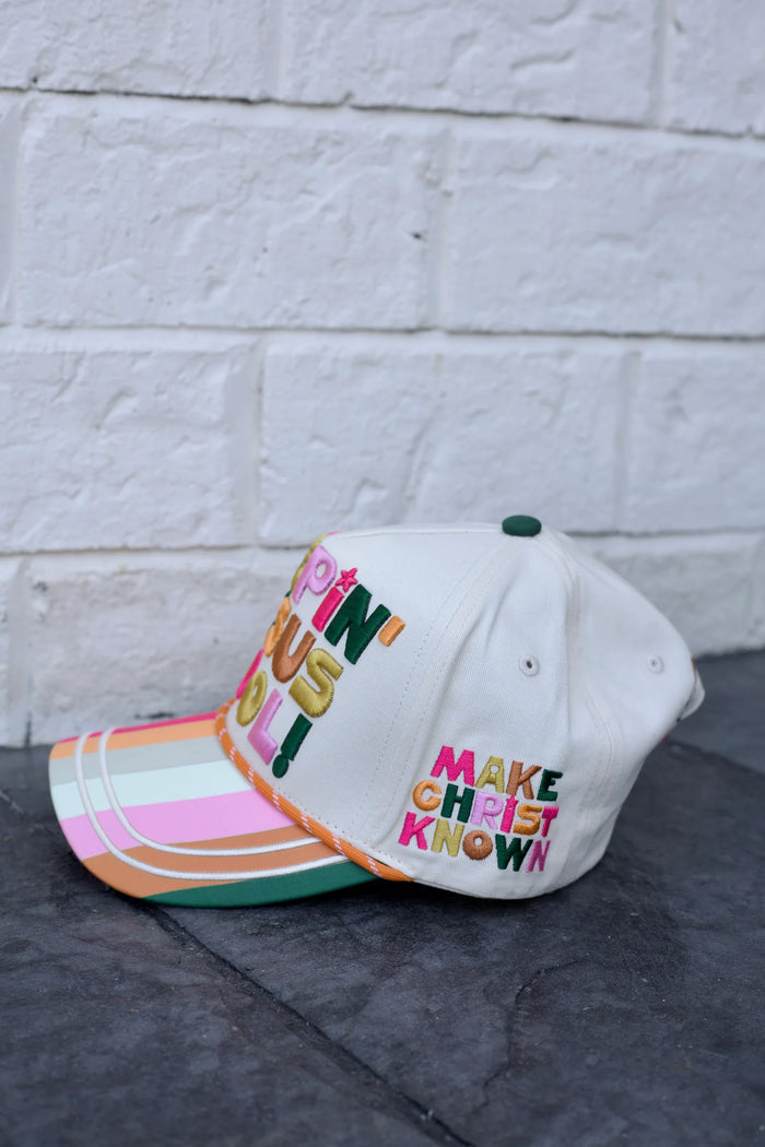 keepin' jesus cool trucker hat
