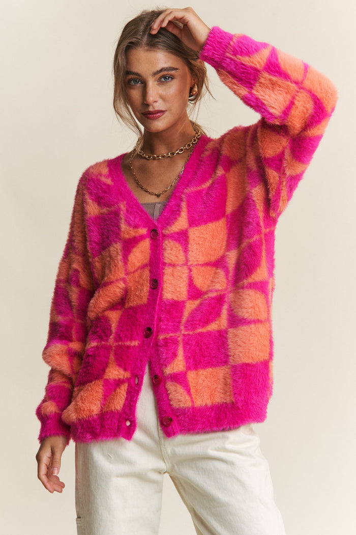 girl crush super-soft fuzzy cardigan