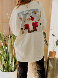 santas version oversized graphic tee