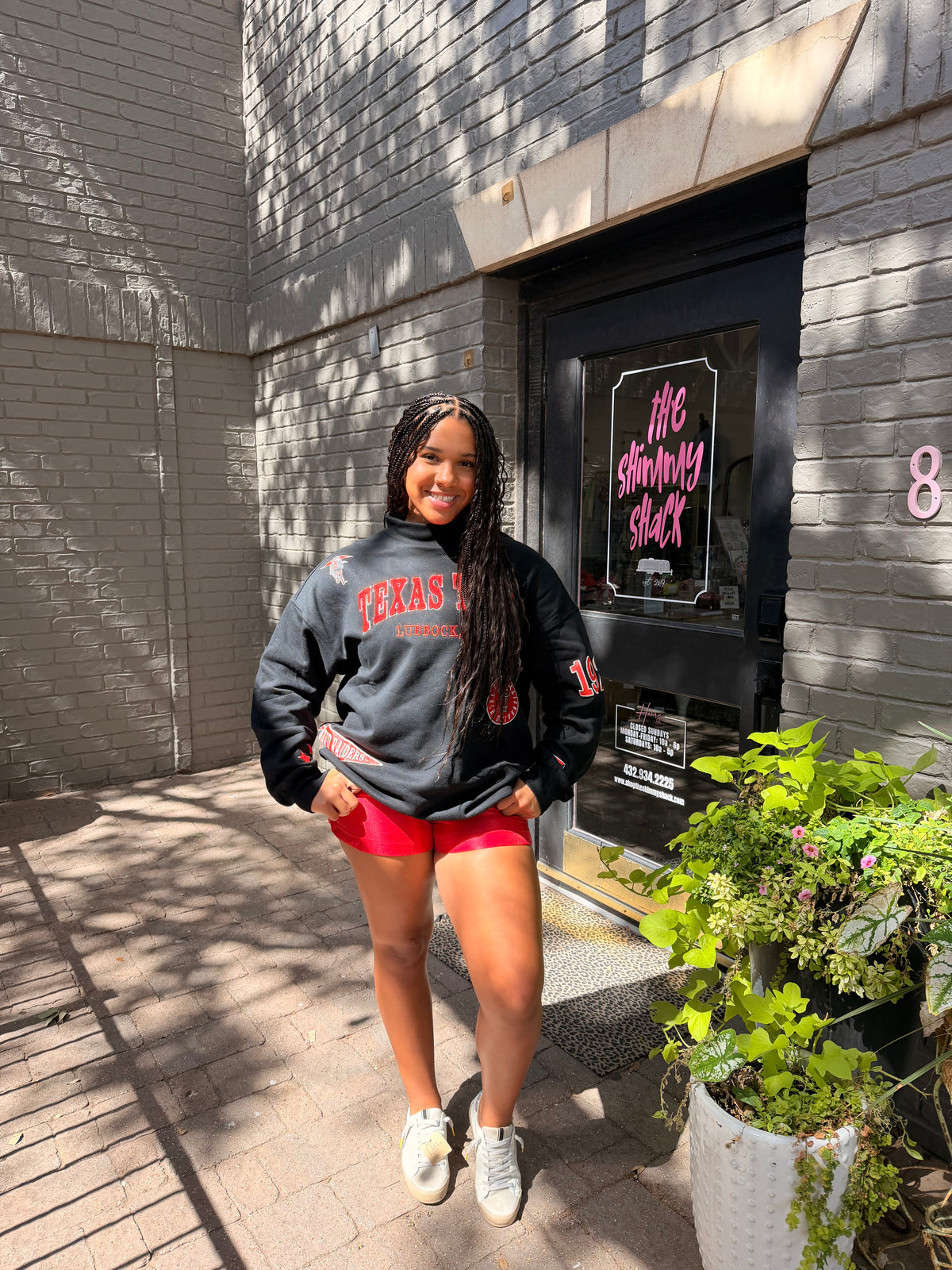 texas tech all over scatter oversized funnel neck