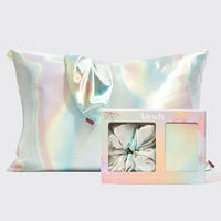 holiday satin pillowcase and scrunchie set