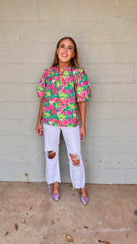 fresh blooms floral top