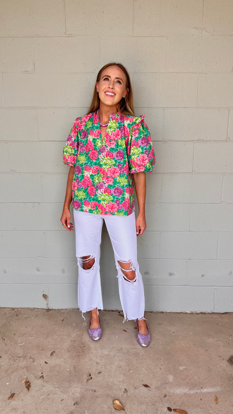 fresh blooms floral top