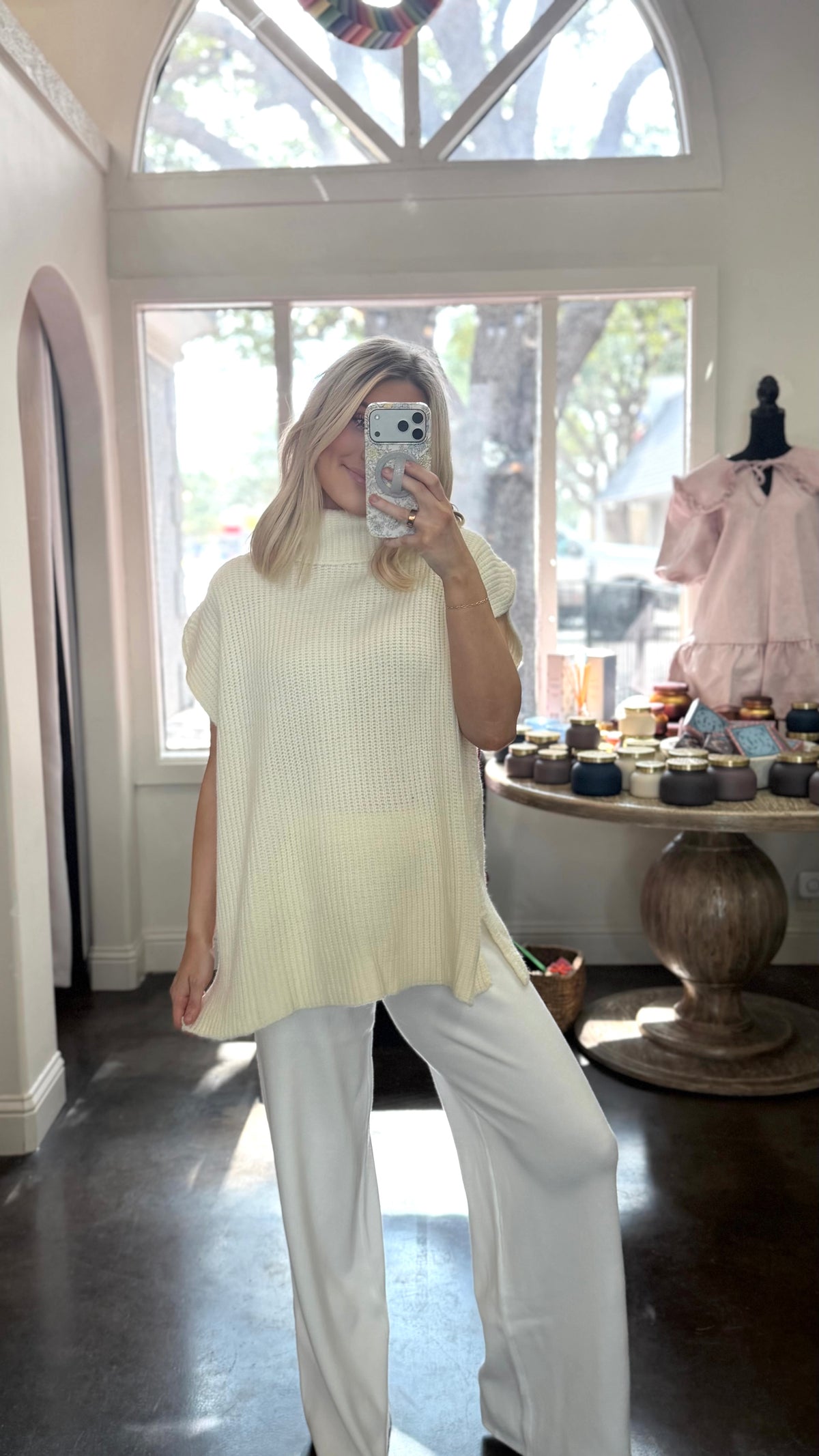 easy does it two-piece sweater set