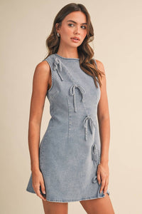 all tied up denim dress
