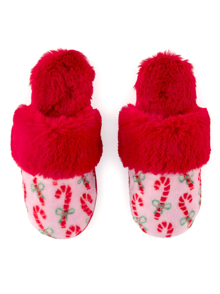 candy cane lane slippers